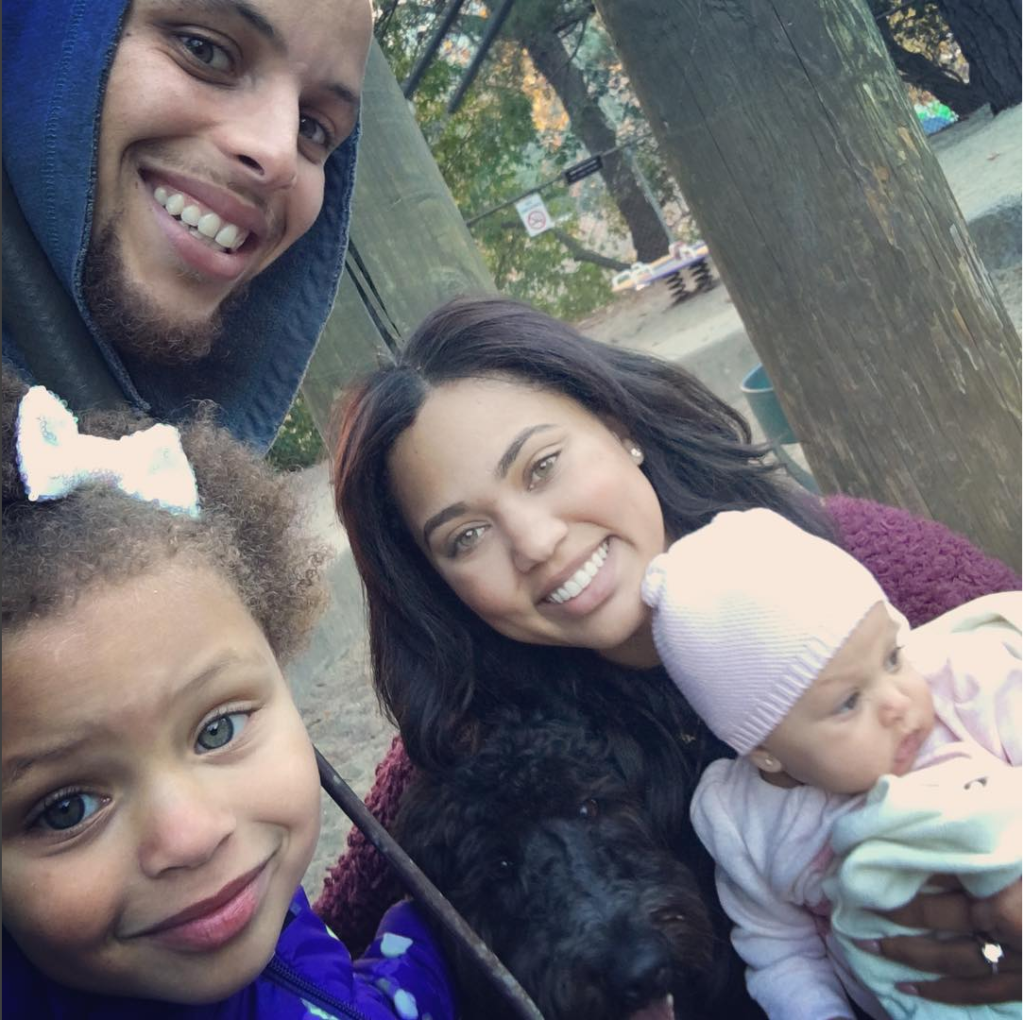 Family portrait from Ayesha Curry's Instagram @AyeshaCurry