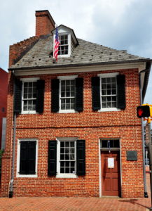 Star spangled banner house where mary & grace lived and sewed the flag for an article about doing an activity called the flag girl: grace wisher in successful black parenting magazine.