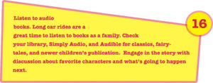 Parent tip #16 for an article on 23 parent-tested tips to keep your child happy on long trips
