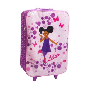 Travel with kids and lela suitcase pink