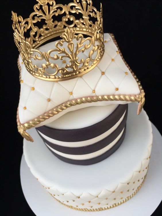 Black and gold cake on successful black parenting magazine