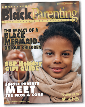 Sbp magazine oct nov 2022 cover tilt on successful black parenting magazine