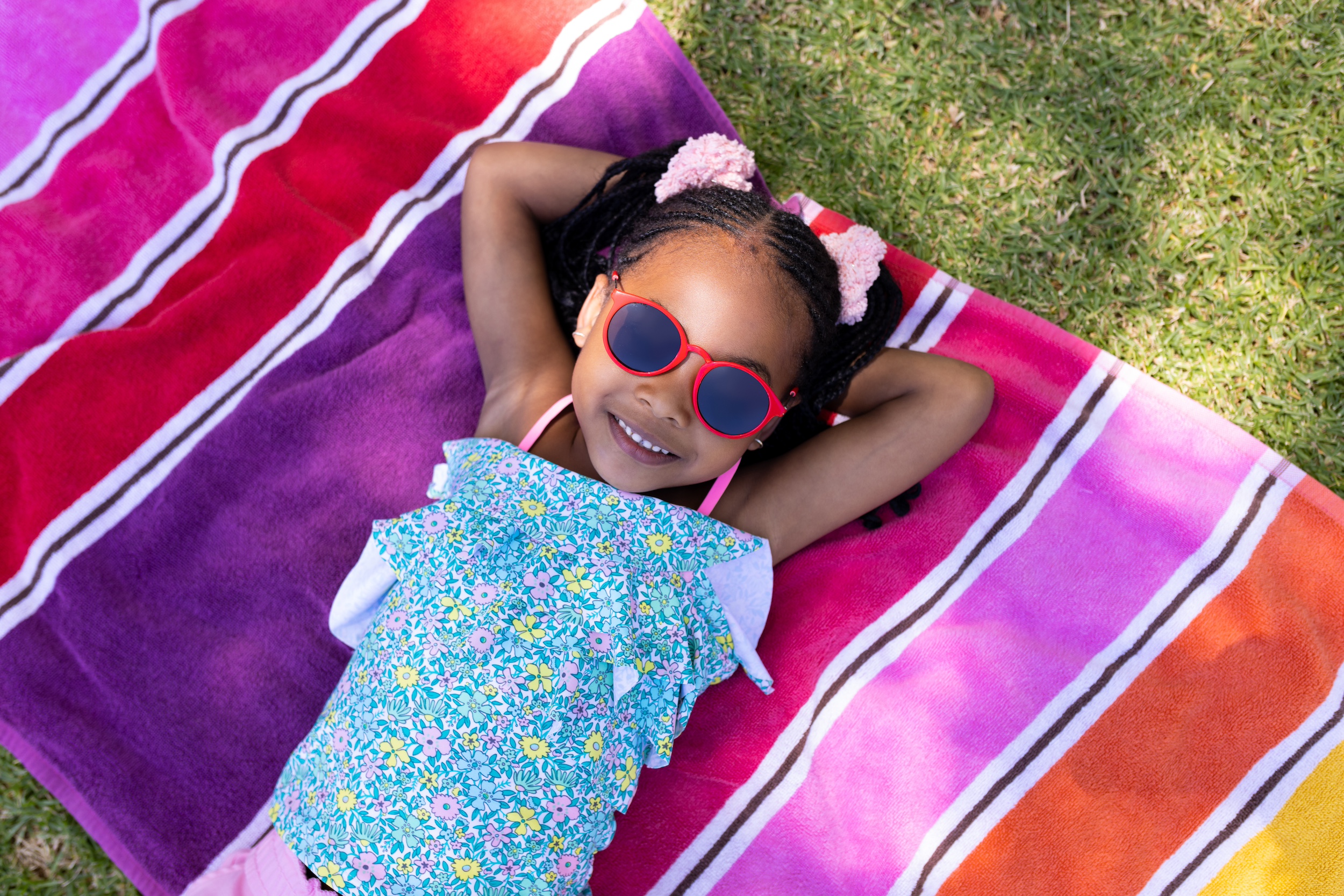 Kids beach towels on successful black parenting magazine