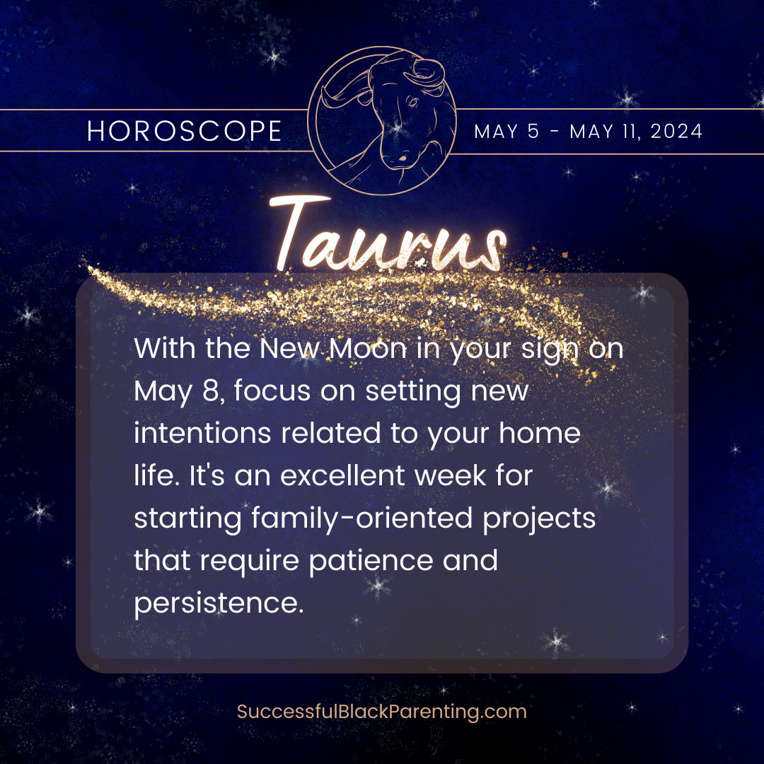 Taurus horoscopes for parents: "illustration of taurus bull surrounded by cozy home and family symbols, highlighting stability and comfort in parenting.