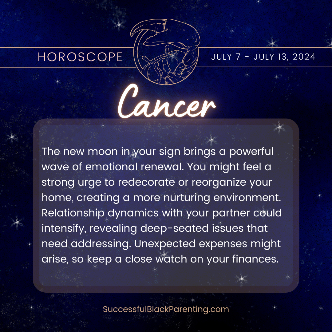 It's a cancer horoscope for this week representing parenting horoscopes