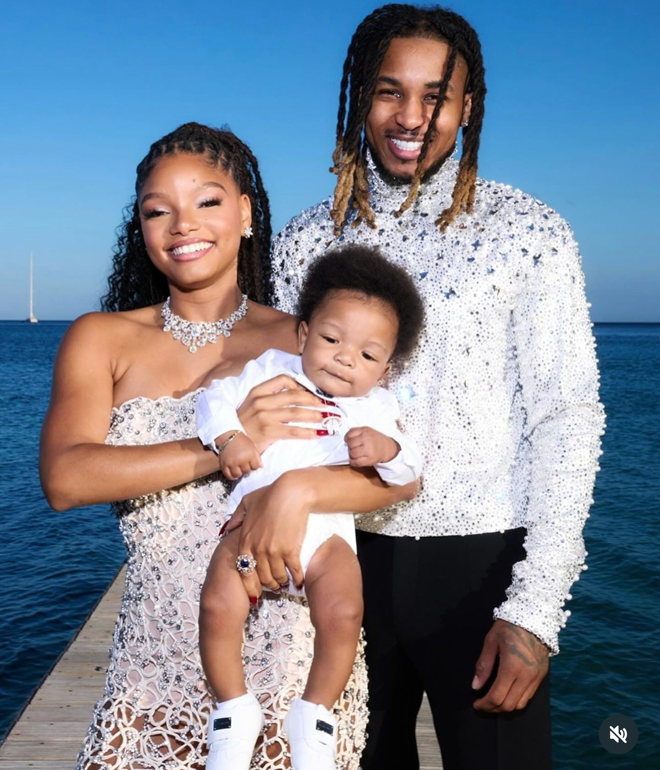 Bailey's adorable family photos: halle bailey and ddg holding baby halo during their picturesque vacation in italy