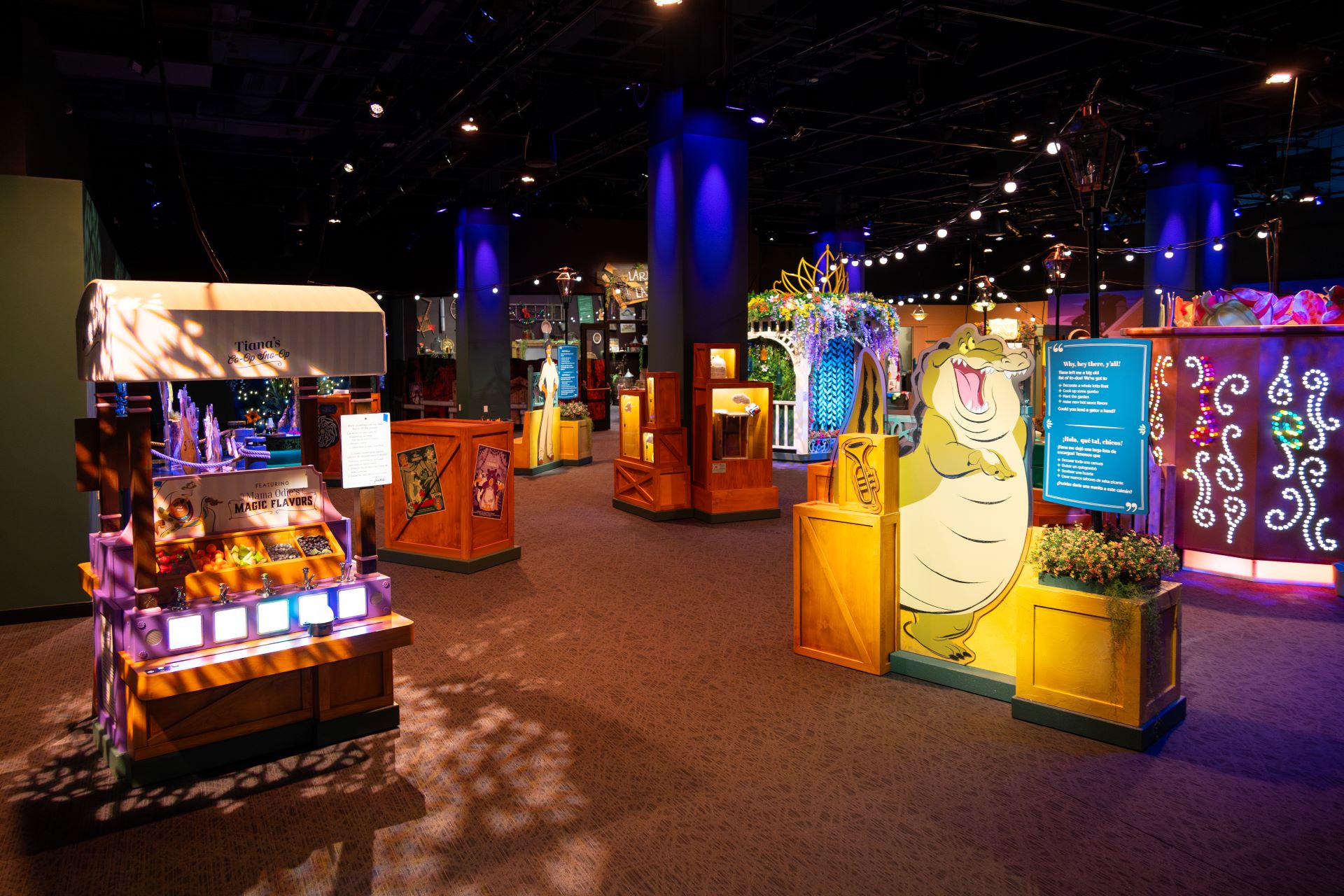 Children exploring princess tiana museum exhibit highlighting cultural representation and hands-on learning