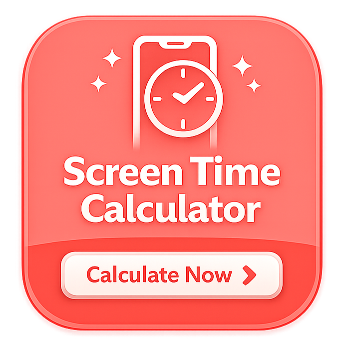 Orange screen time calculator button