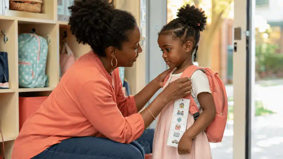 Mom suupporting her neurodivergent daughter for back-to-school