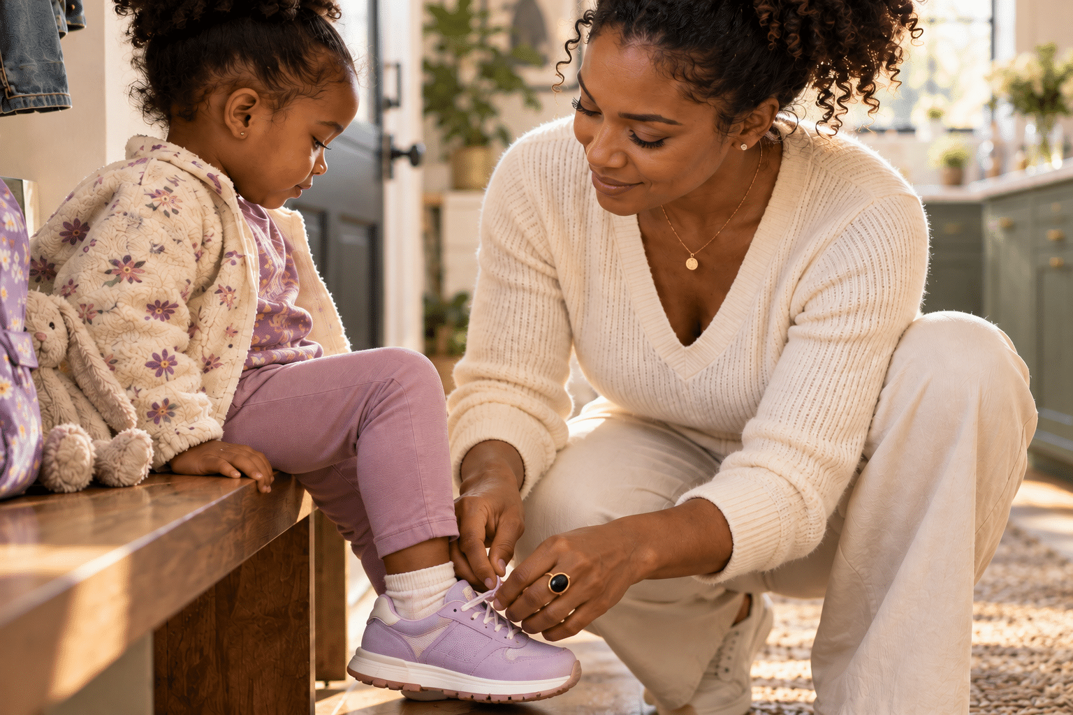 Low-profile jewelry for busy moms, featuring practical jewelry for moms and smooth bezel set jewelry designed for everyday wear.