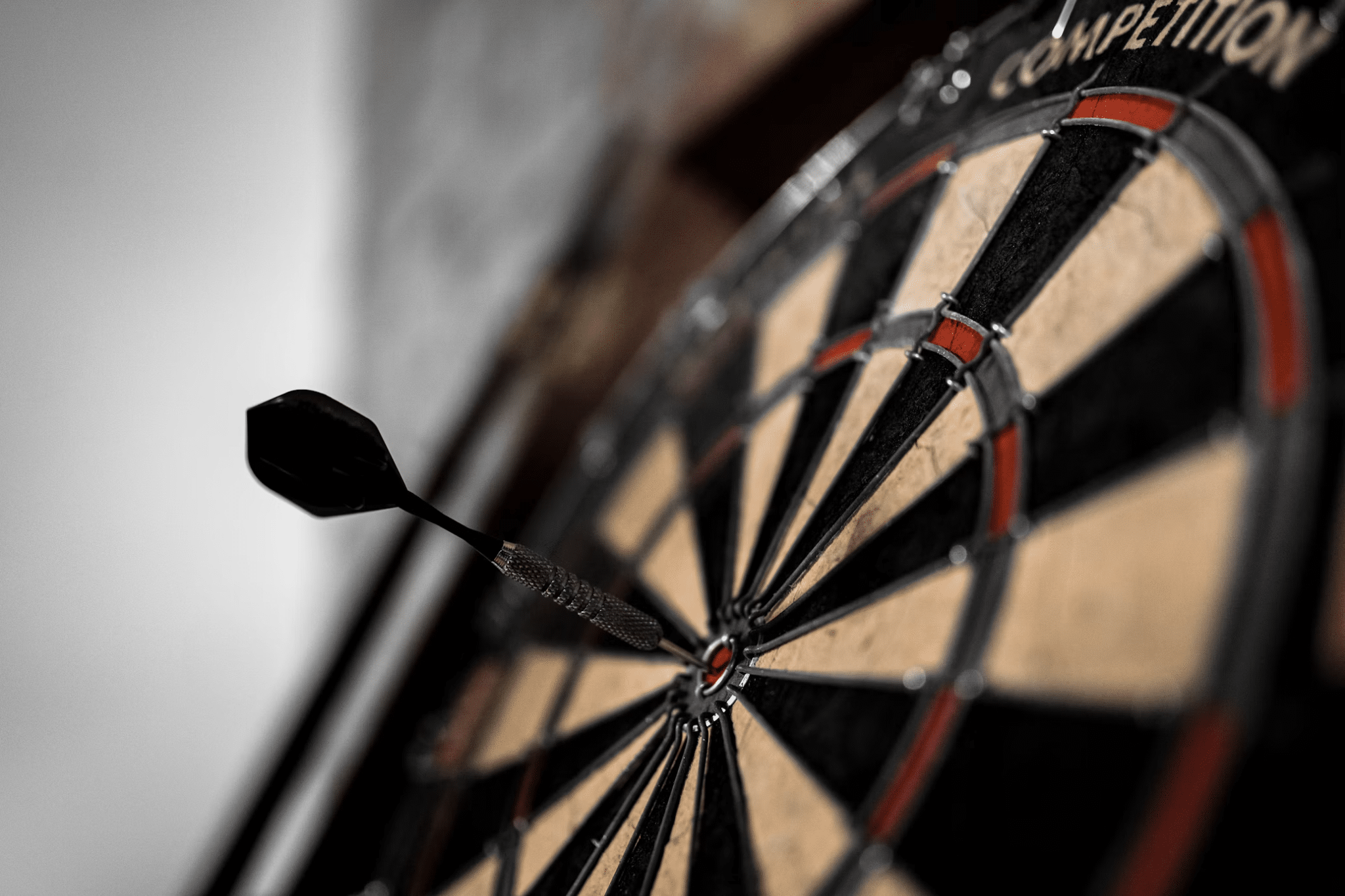 Dart board for goals